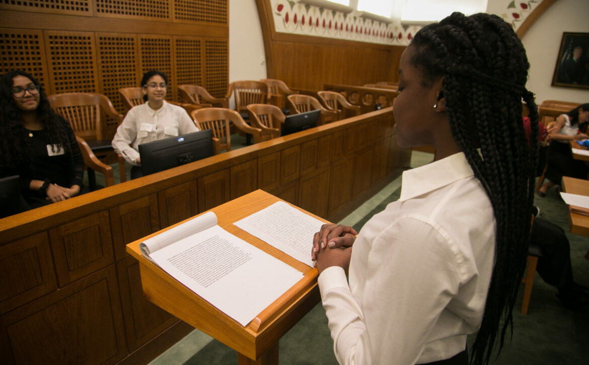 Photo/Reba Saldanha  Discovering Justice Mock Trials December 10, 2019